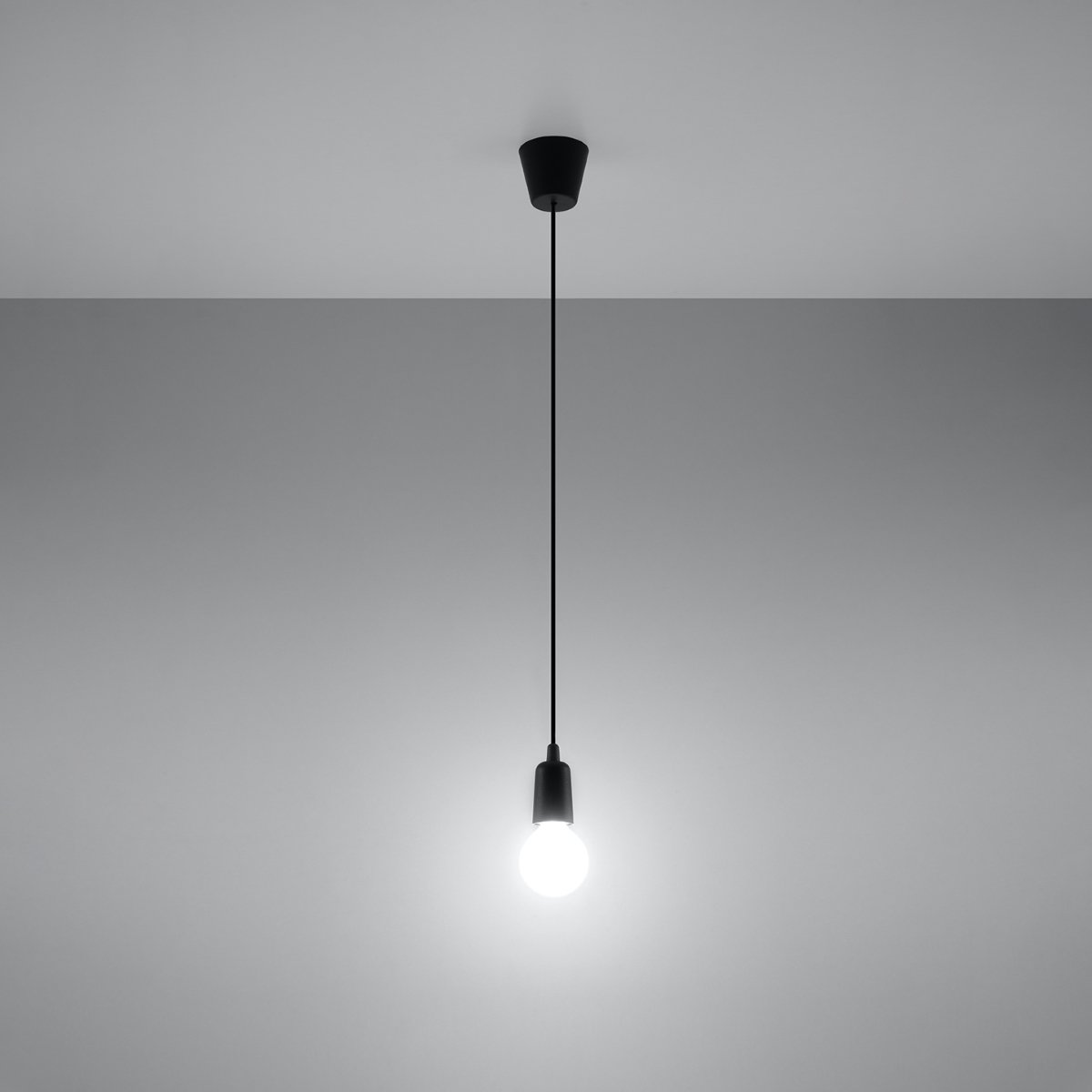 Suspension PVC Noir E27 1 Diego noir, EDEN