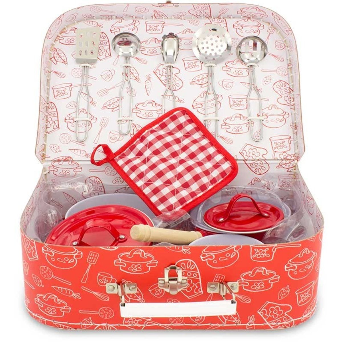 Mallette Batterie de cuisine rouge, ULYSSE