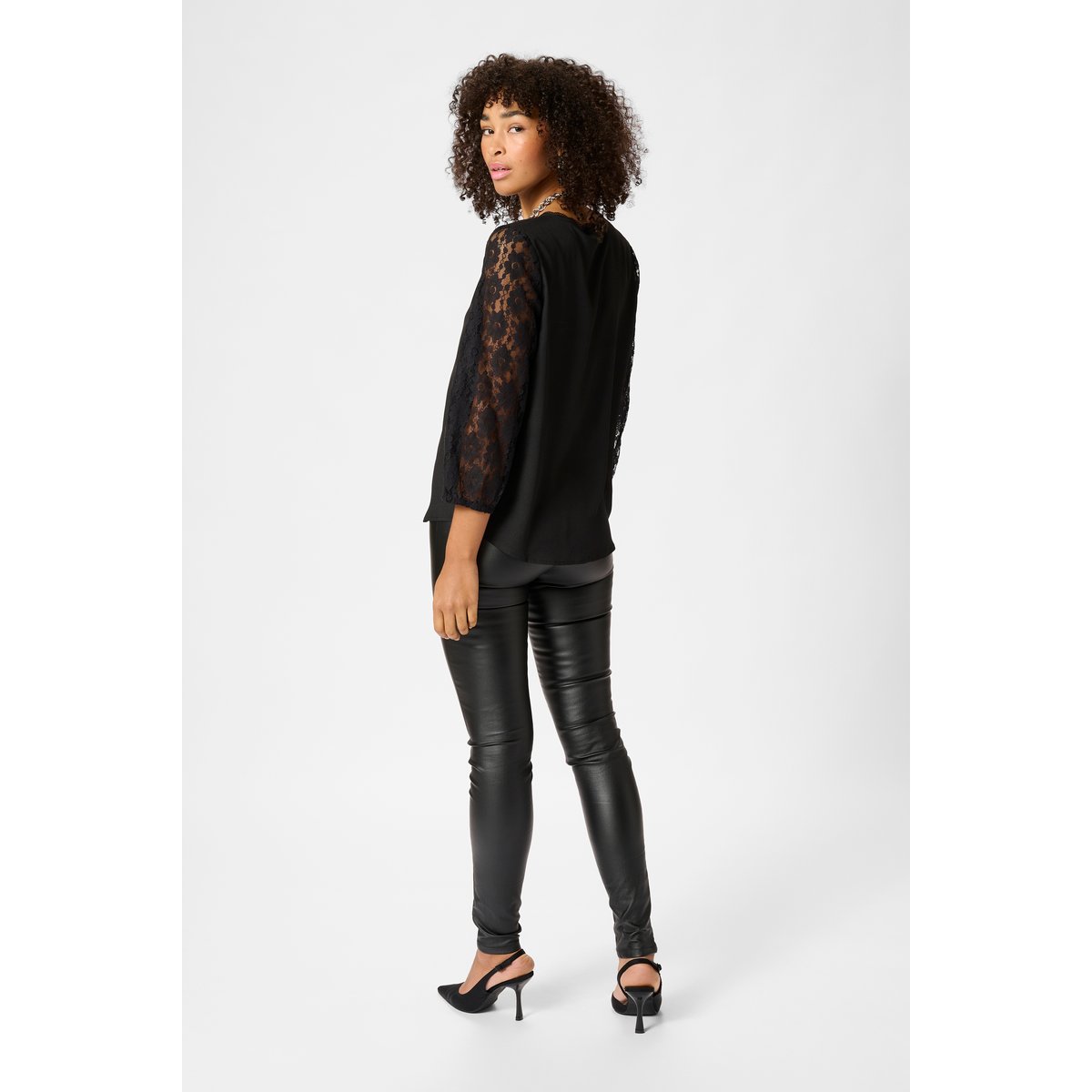 Blouse with long sleeve noir black, KAFFE