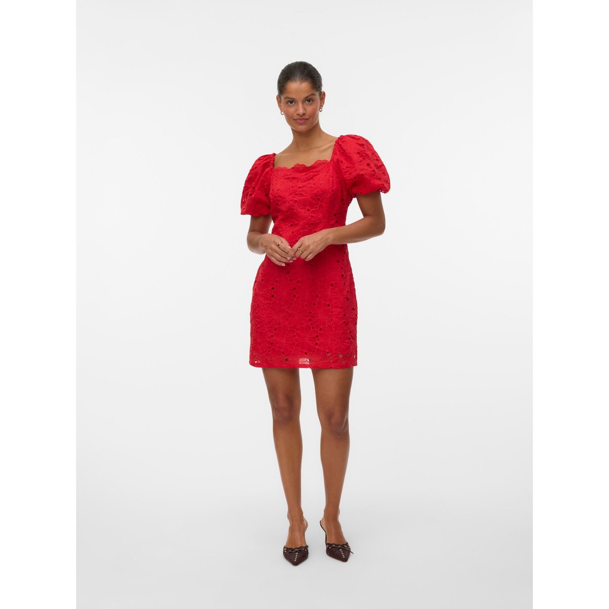 Robe rouge - ribbon red, VERO MODA