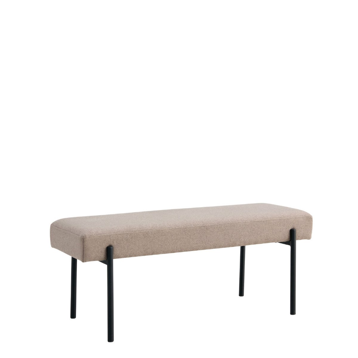 Banc en tissu et métal L100cm- SWINDON taupe, HOUSE NORDIC