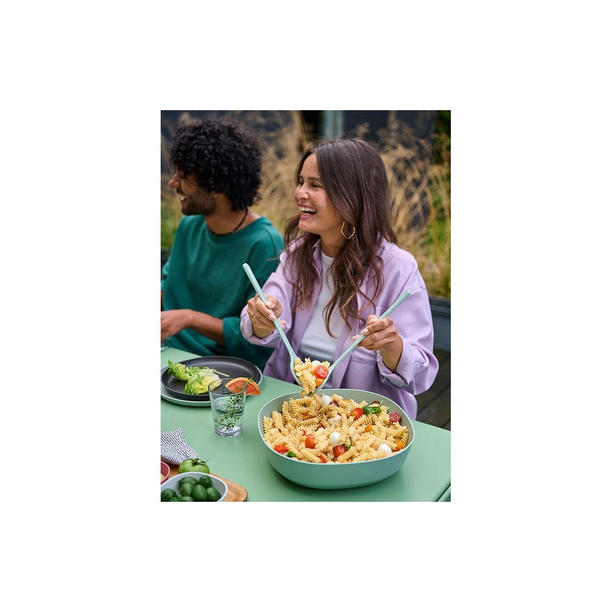 Couverts à salade silueta 2 pcs nordic sage couleur unique, ROSTI MEPAL