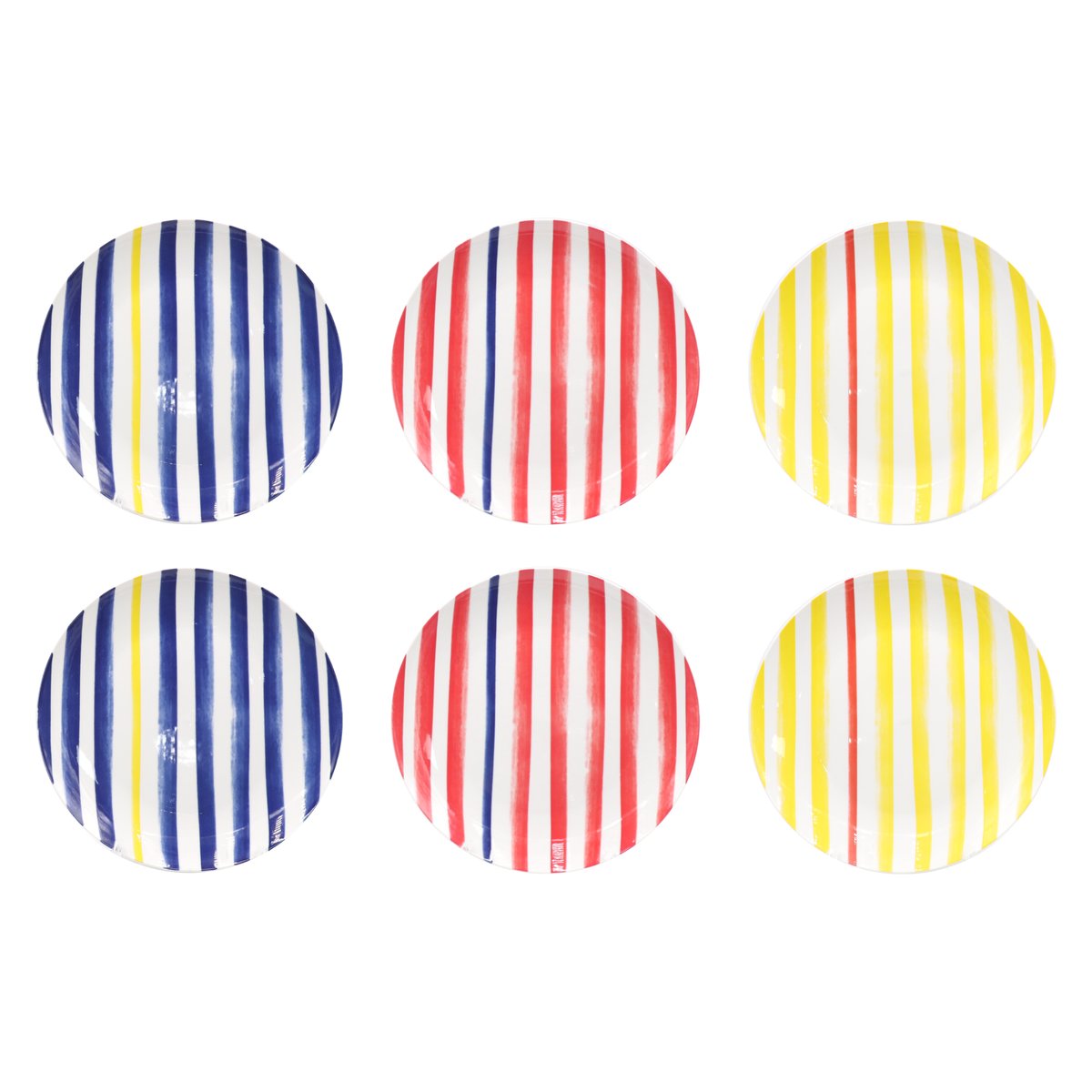 Lot de 6 grandes assiettes, LE PETIT CABANON multicolore, ARTIME