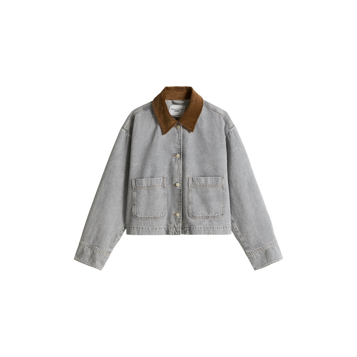 Veste en jean ample, style  barn en pur coton biologique gris, MARC O’POLO DENIM