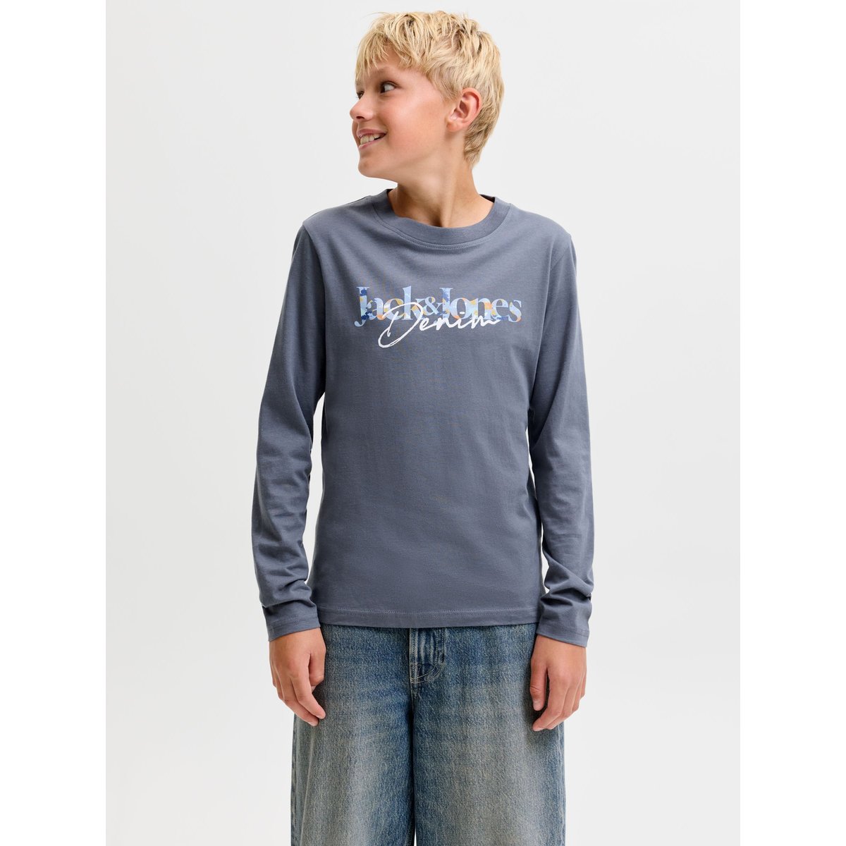 T-Shirt À Manches Longues navy blazer, JACK & JONES JUNIOR