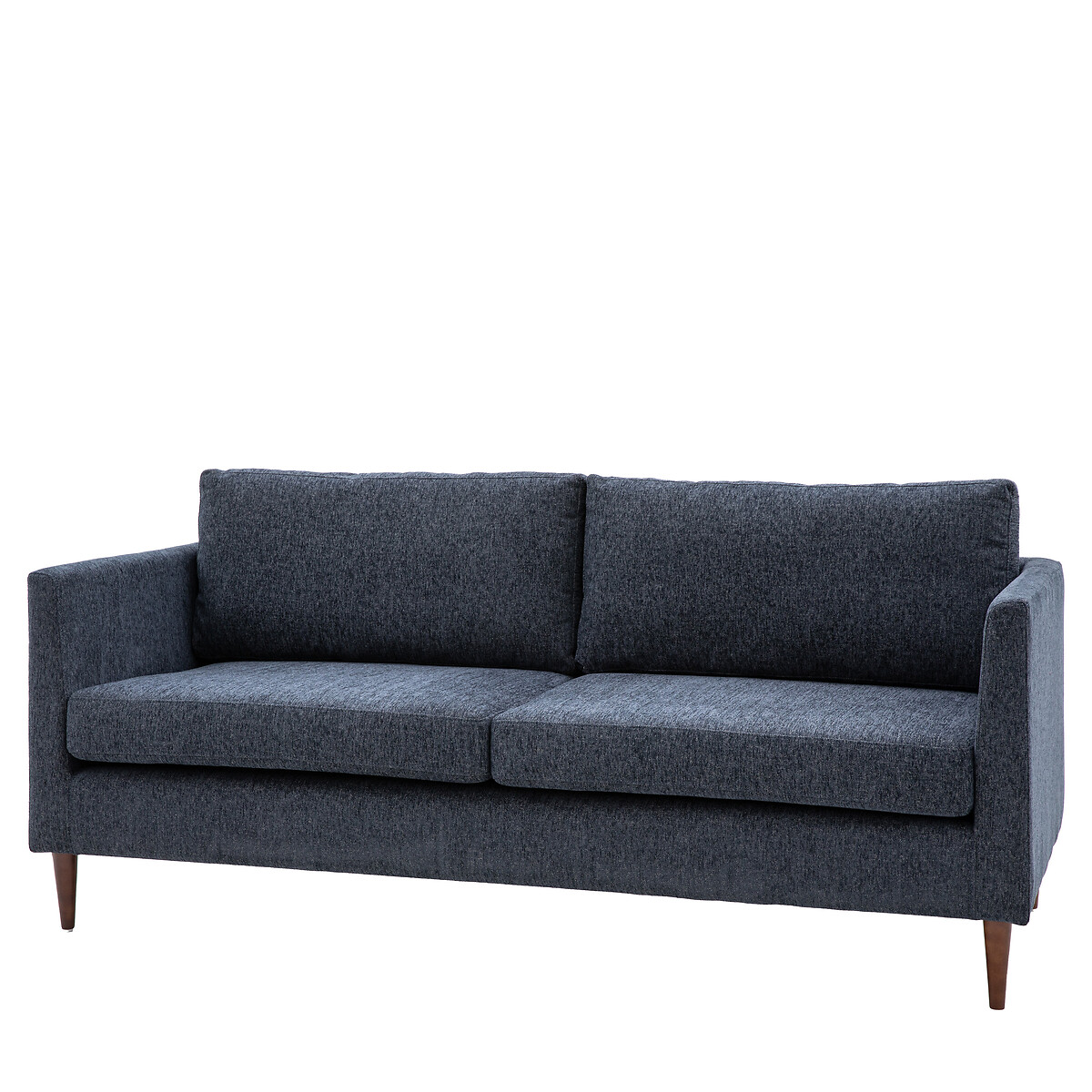 Durants Soft Brushed Nordic 3 Seater Sofa with Dark Wood Legs grey, SO'HOME