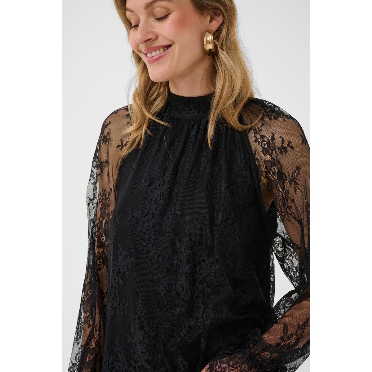 Blouse à manches longues noir pitch black, CREAM