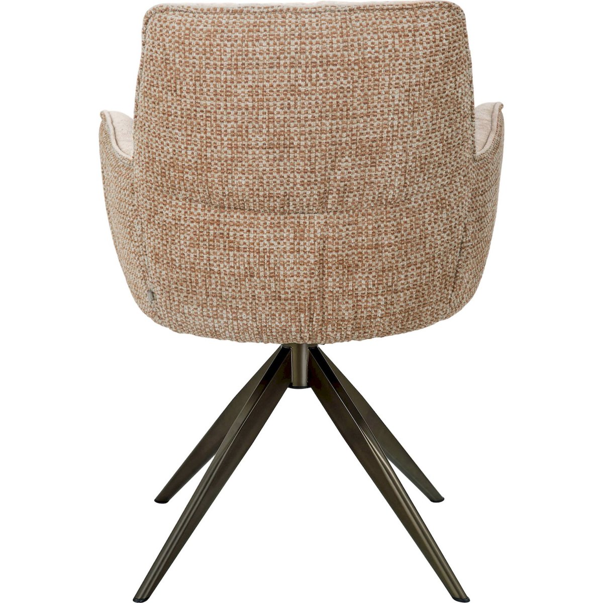 Chaise de salle à manger pivotante ginger jacquard et beige, RECOLLECTION