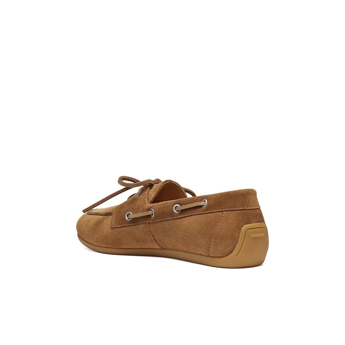 Chaussures bateau en cuir suédé, ADDISSE noisette, GEOX