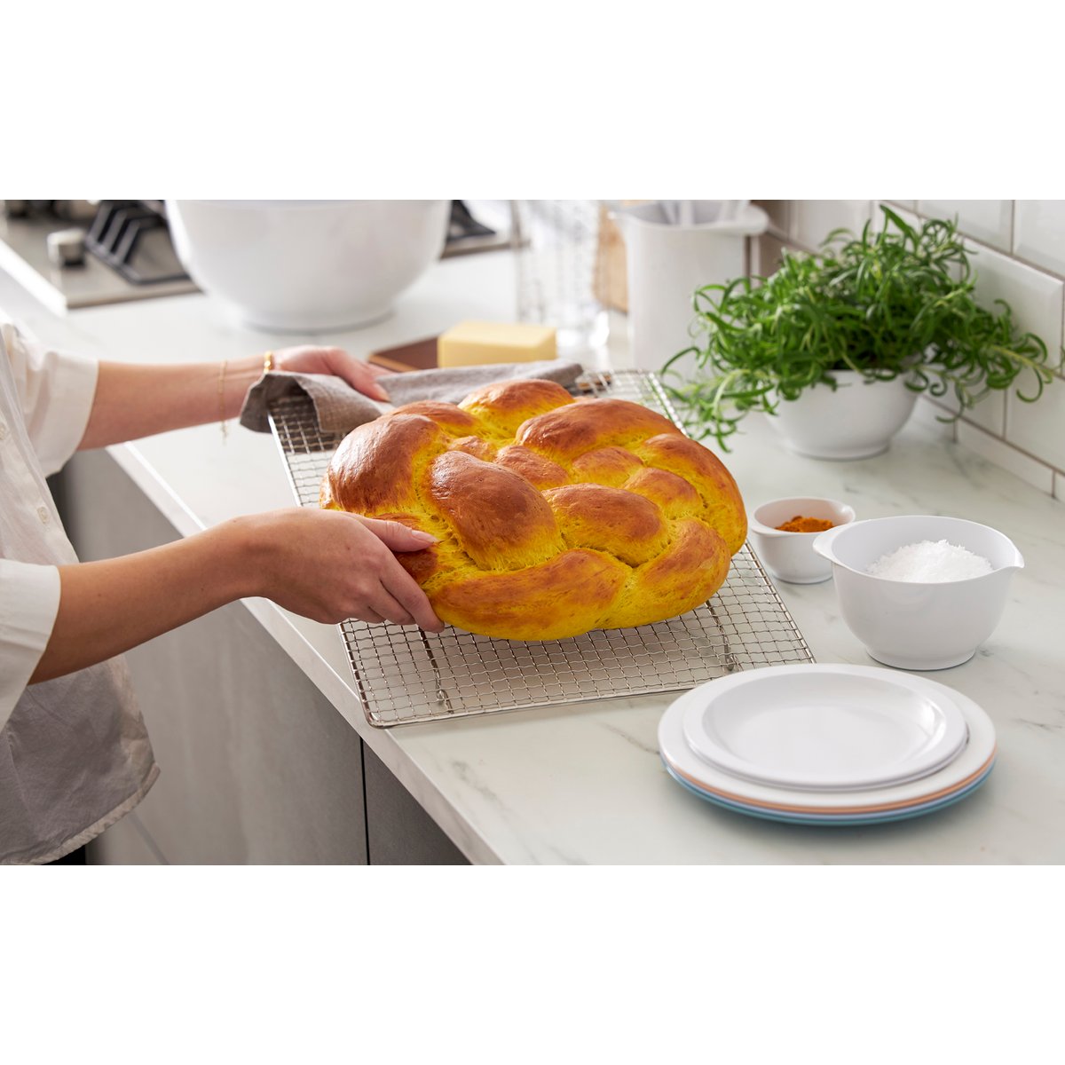 Assiette plate HAMLET blanc, ROSTI