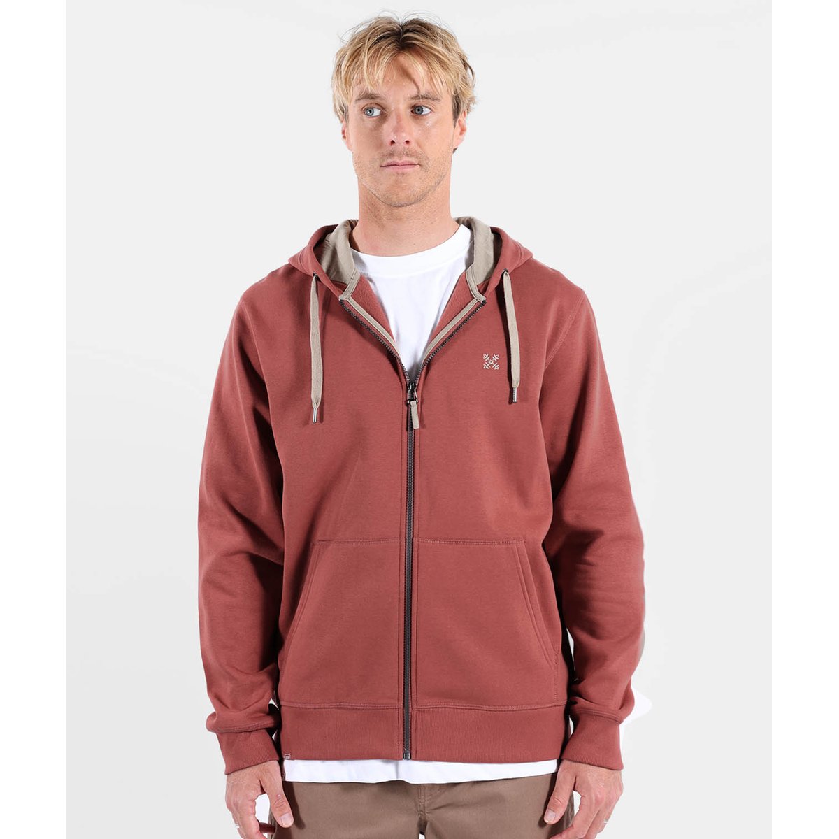 Sweat à capuche zippé SALET redwood, OXBOW