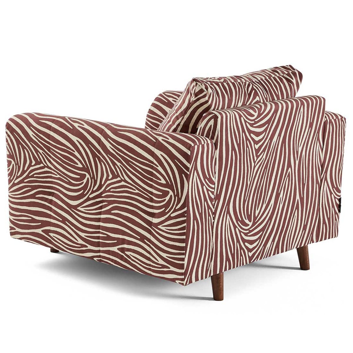 Fauteuil - RUNE marron / blanc, BEST MOBILIER