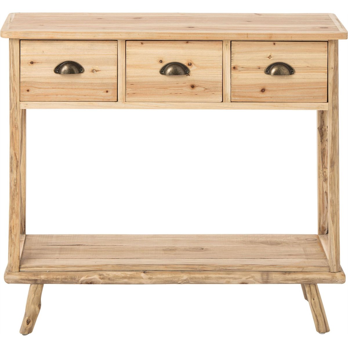 Console en bois de sapin avec tiroirs naturel, RECOLLECTION