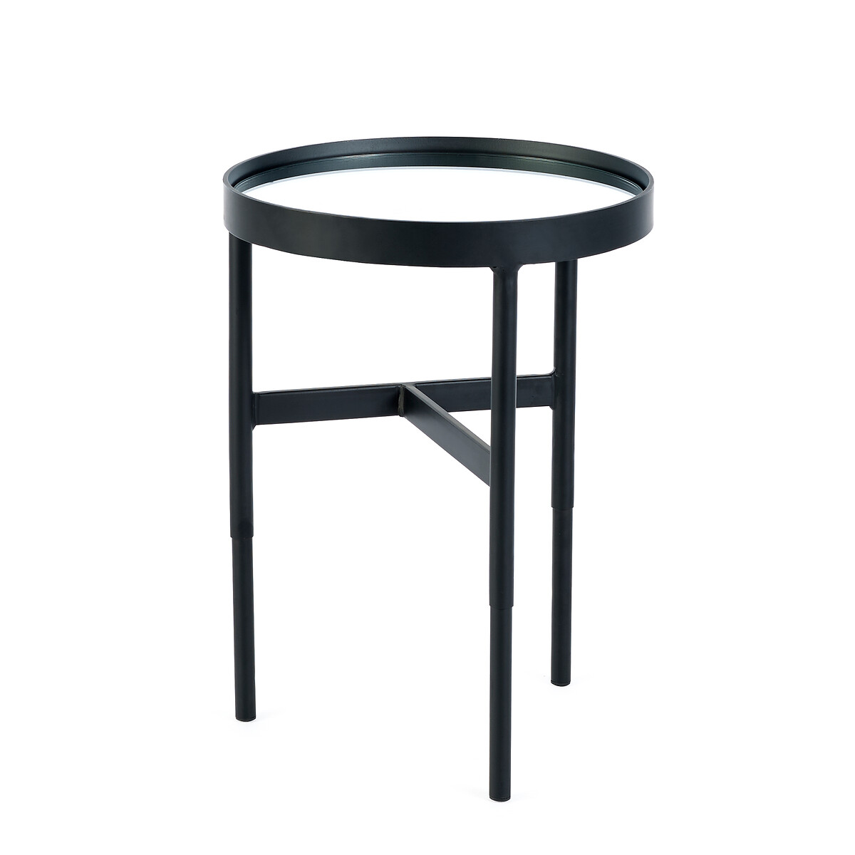 Lennie Mirror Glass Side Table black, SO'HOME