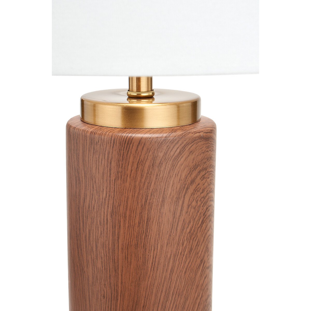 Carrera Tall Wood Effect Ceramic Table Lamp brown , ÉDITÉ