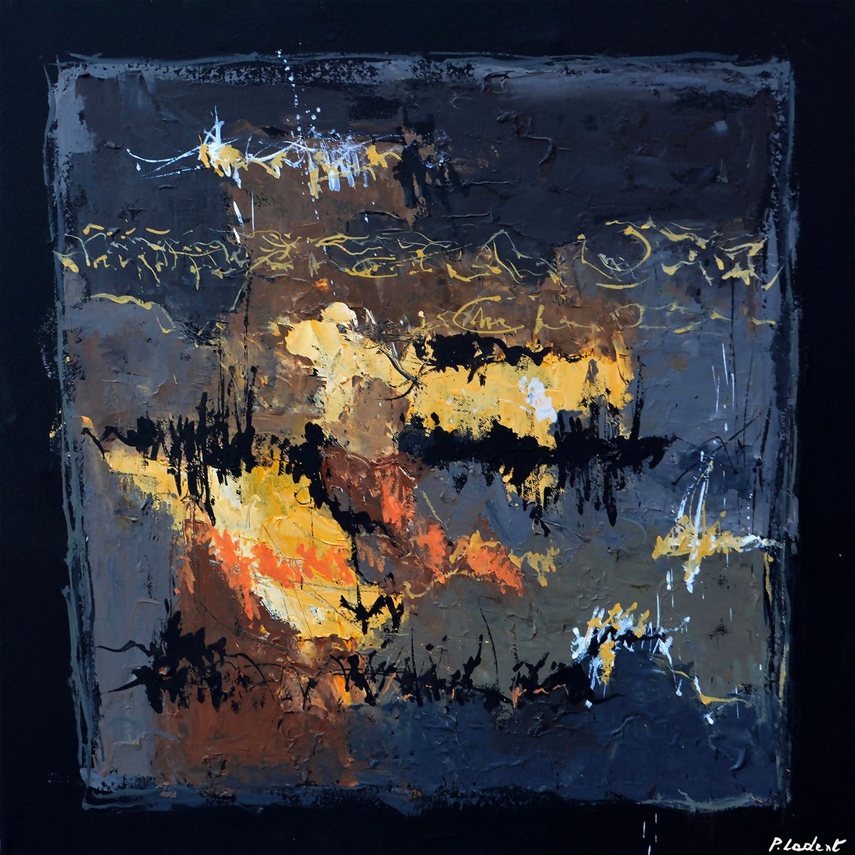 Tableau monochromatique de bleus tableau alu dibond, HEXOA