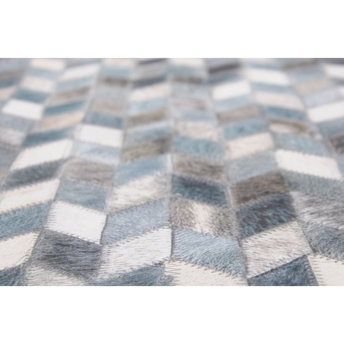 Tapis imprimé Serena, aspect cuir, plat bleu multicolore, GINO FALCONE