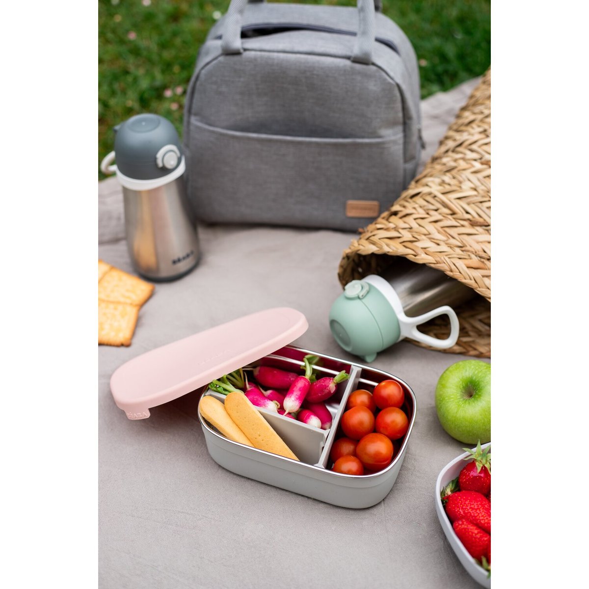 Boîte repas rose, gris, BEABA