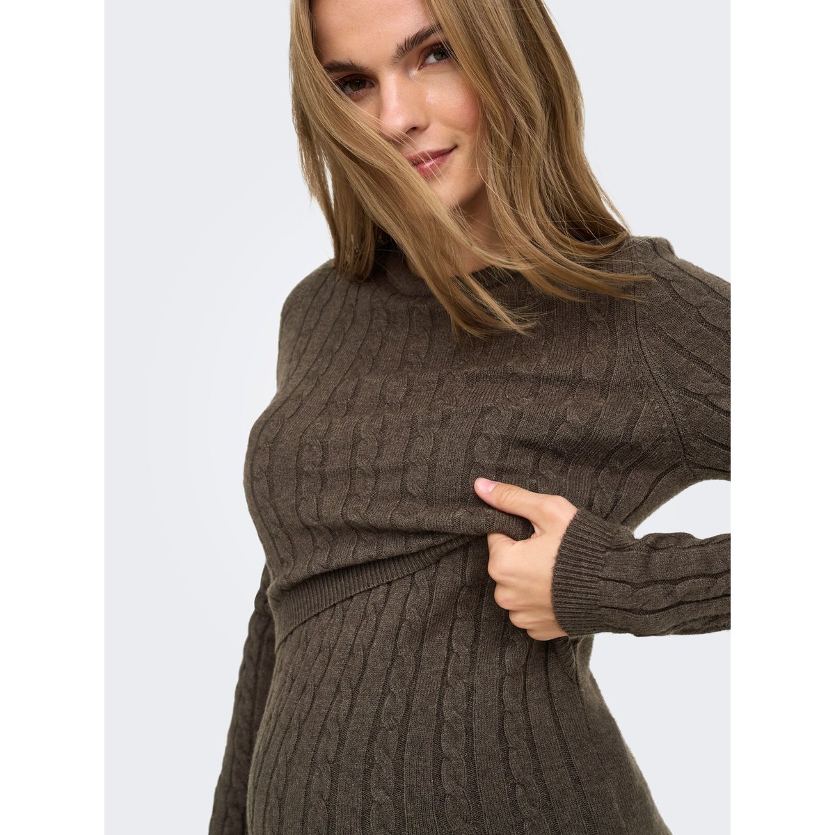 Pull En Maille chocolate brown 1, ONLY
