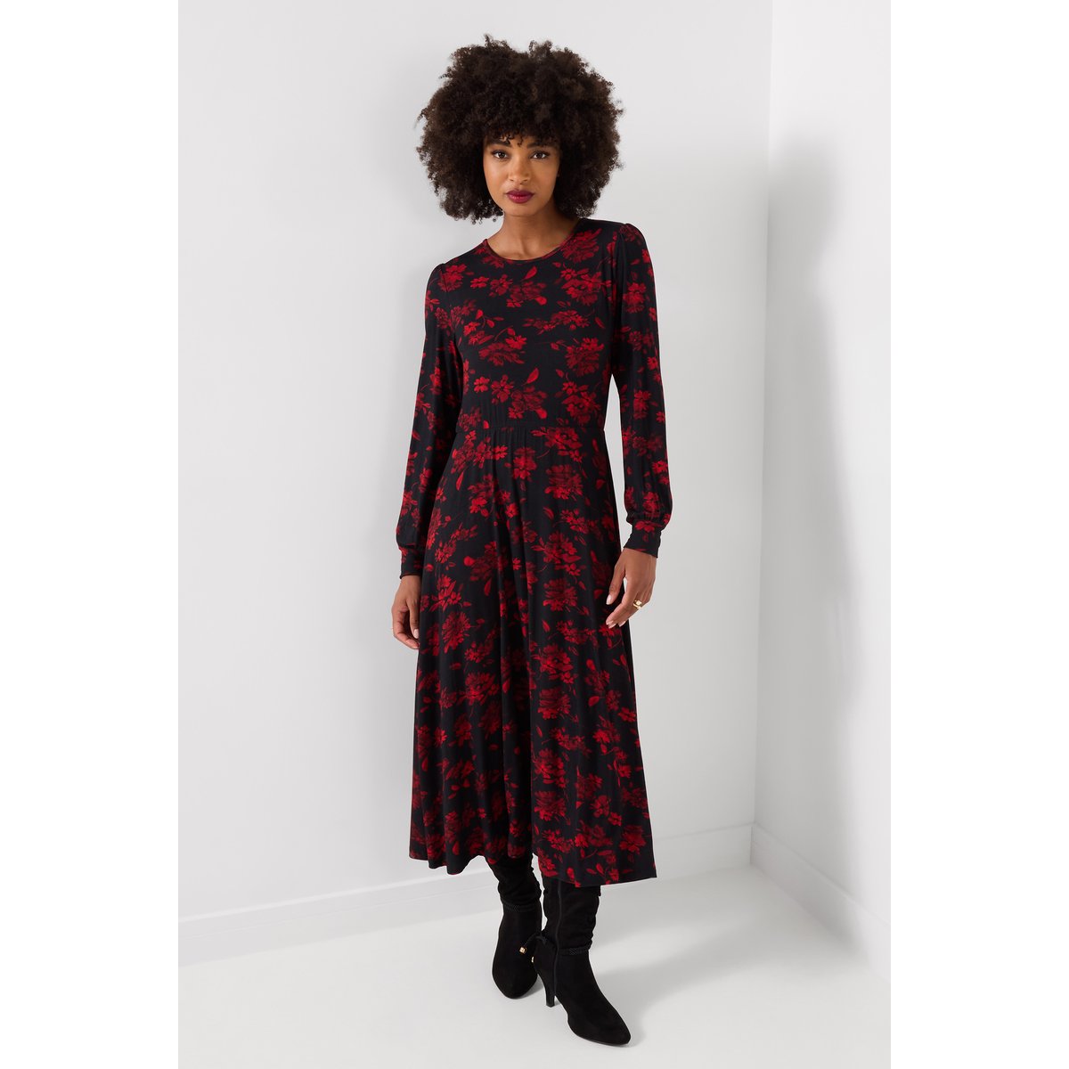 Robe Imprimée en Jersey Rosie noir, JOE BROWNS