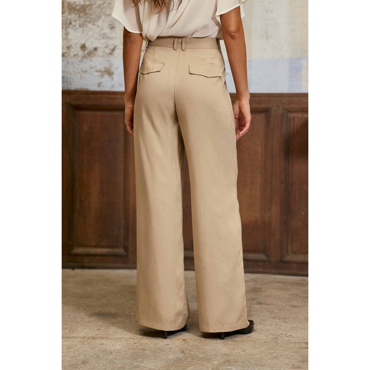 Pantalon loose uni PALINE 13-beige, LA PETITE ETOILE