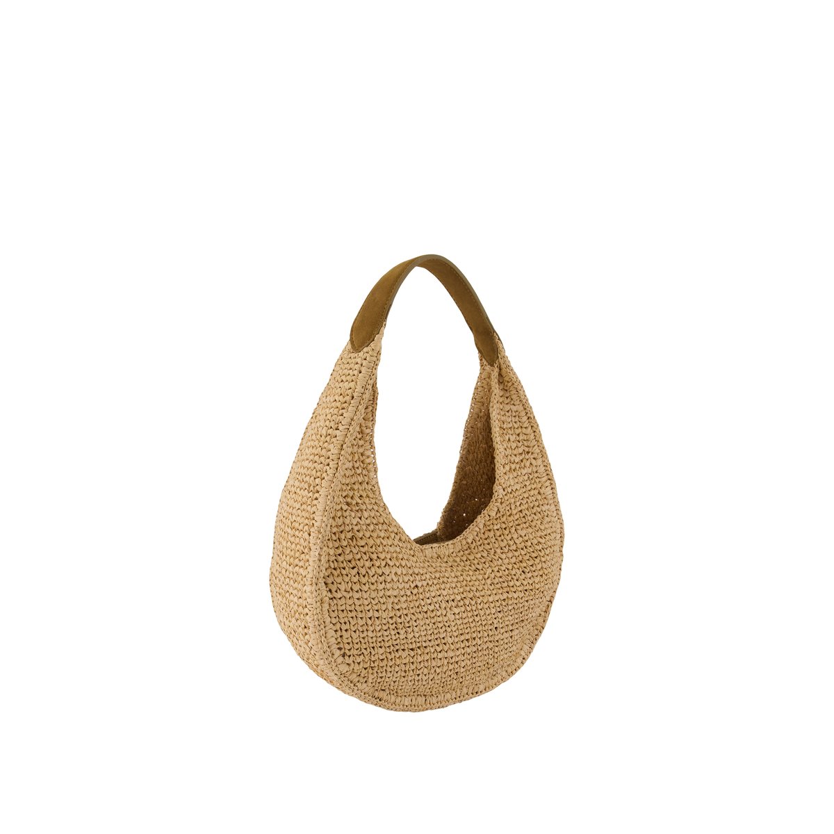 Sac à main demi-lune raphia tressé M ALLANE naturel, IKKS