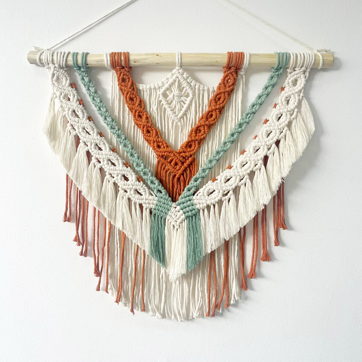 Painel de decoração de parede em macramé, MACRAMAR multicolor, MACRAMAR