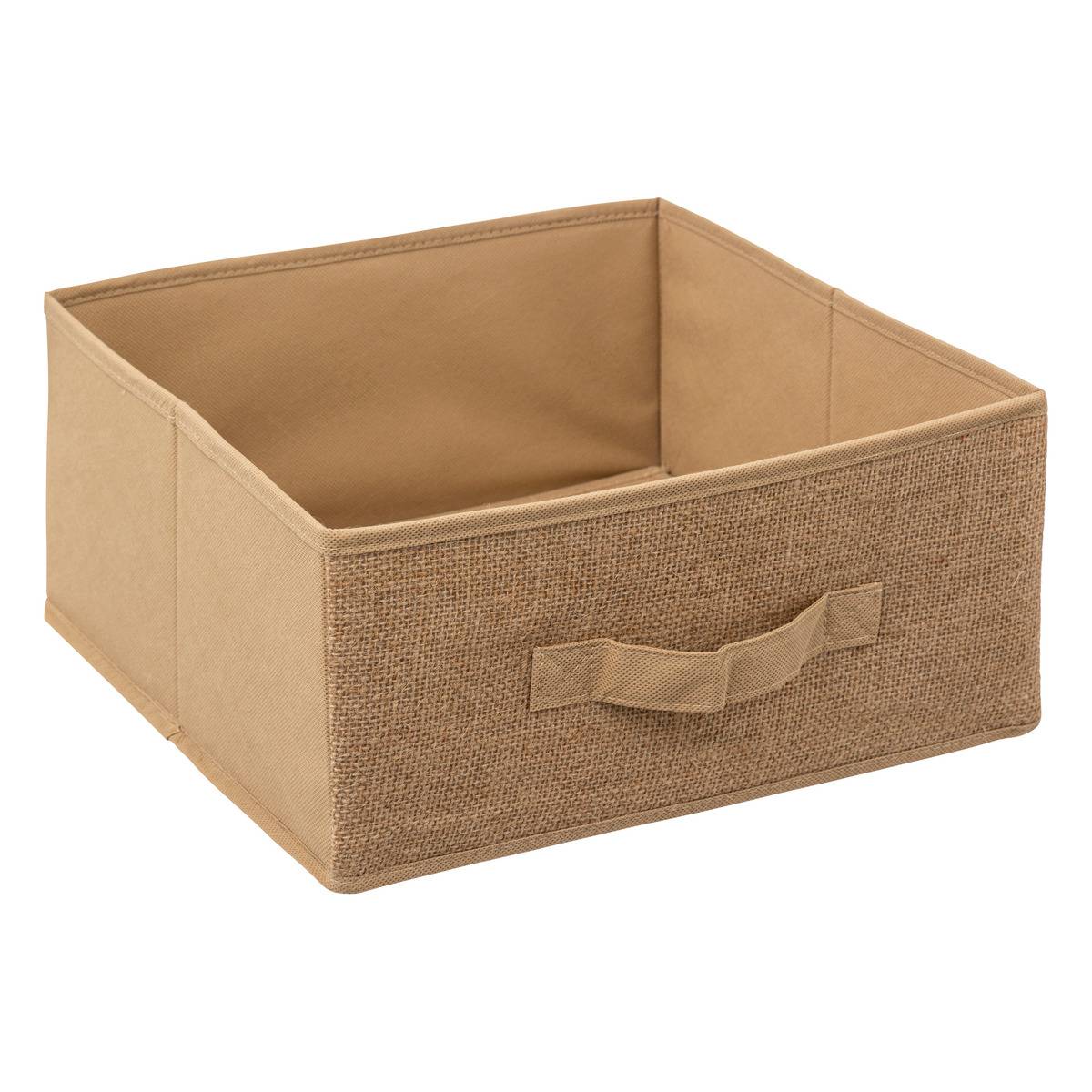 Panier de rangement bas en toile de jute MIX'N MODUL beige, 5FIVE SIMPLY SMART
