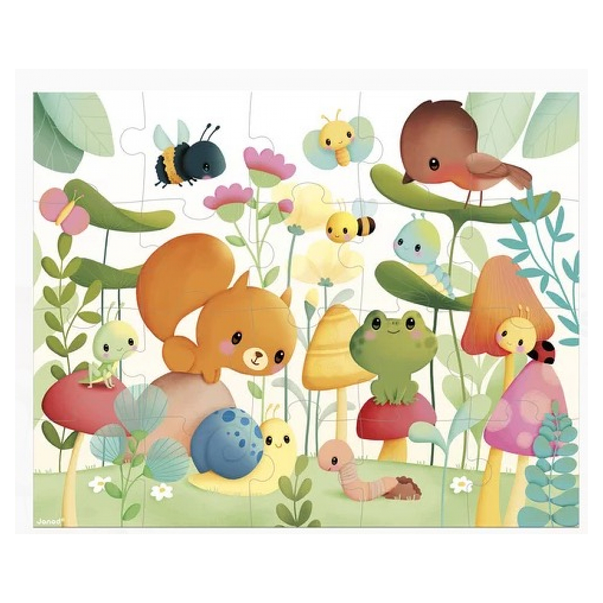 Puzzle Compagnons Du Jardin couleur unique, JANOD