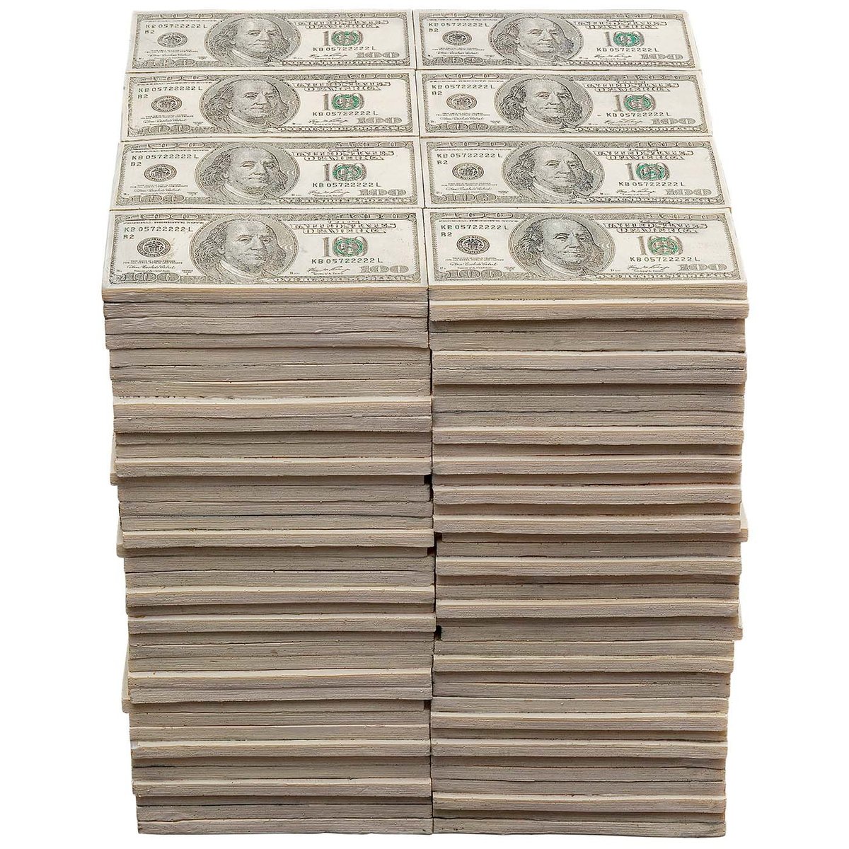 Tabouret billets dollars noir et blanc, KARE DESIGN