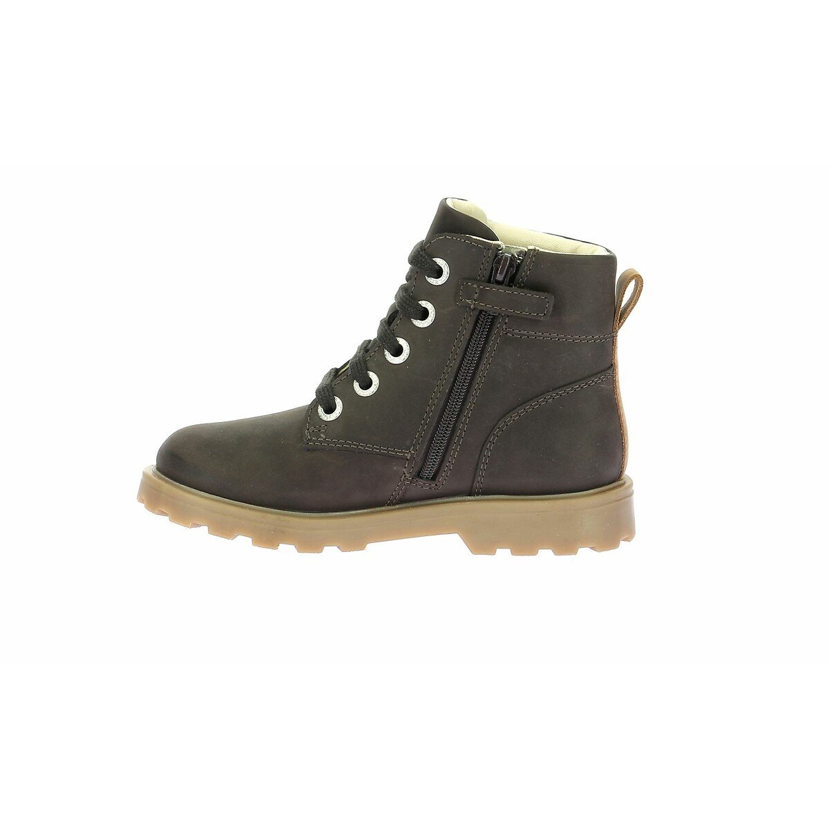 Kids Kick Bluck Lace-Up Ankle Boots in Leather dark brown, KICKERS