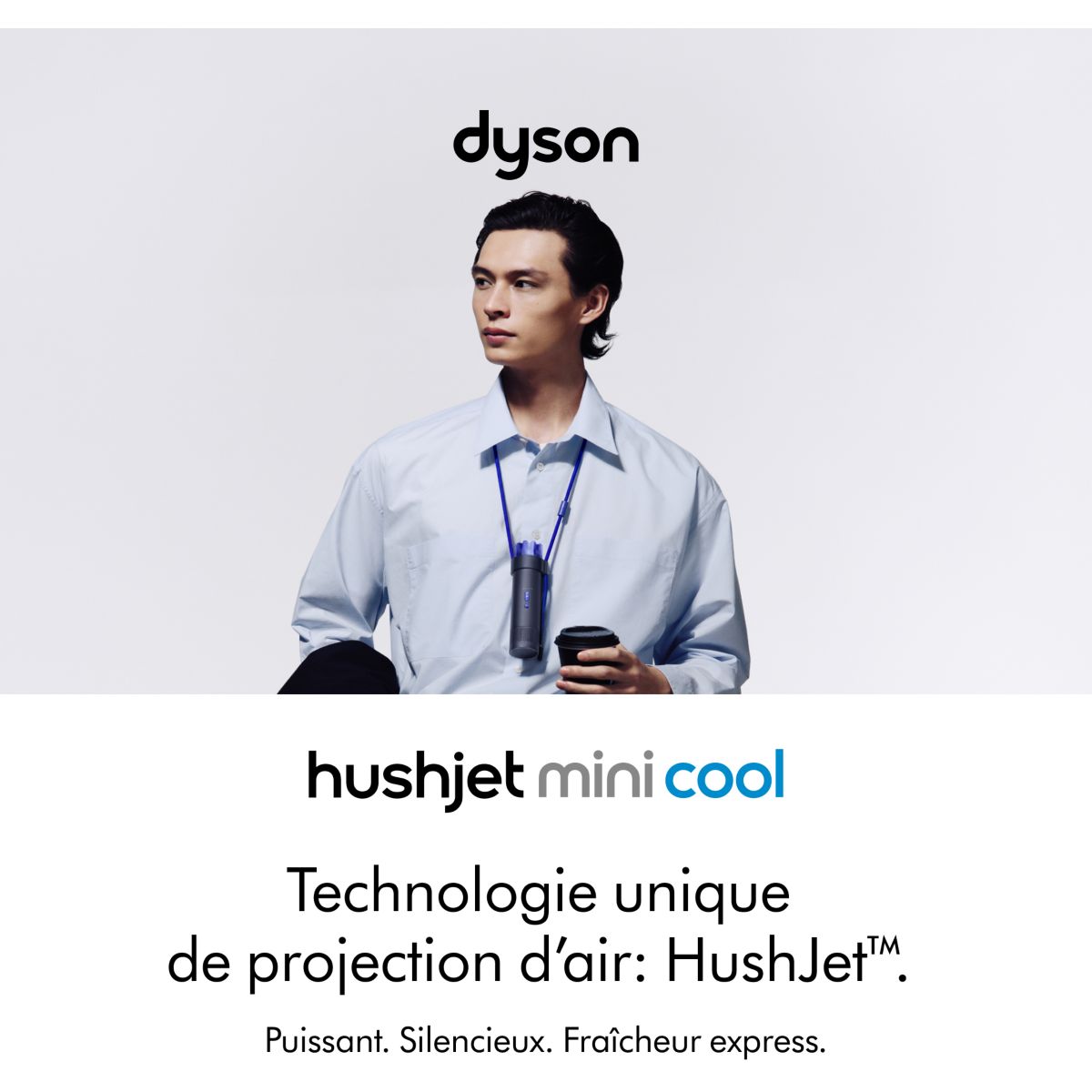 Ventilateur portable HushJet Mini Cool Bleu Cobalt couleur unique, DYSON