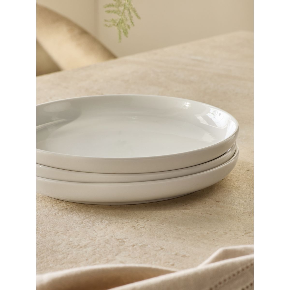 Assiette à dessert moderna, lot de 4 blanc, NEXT