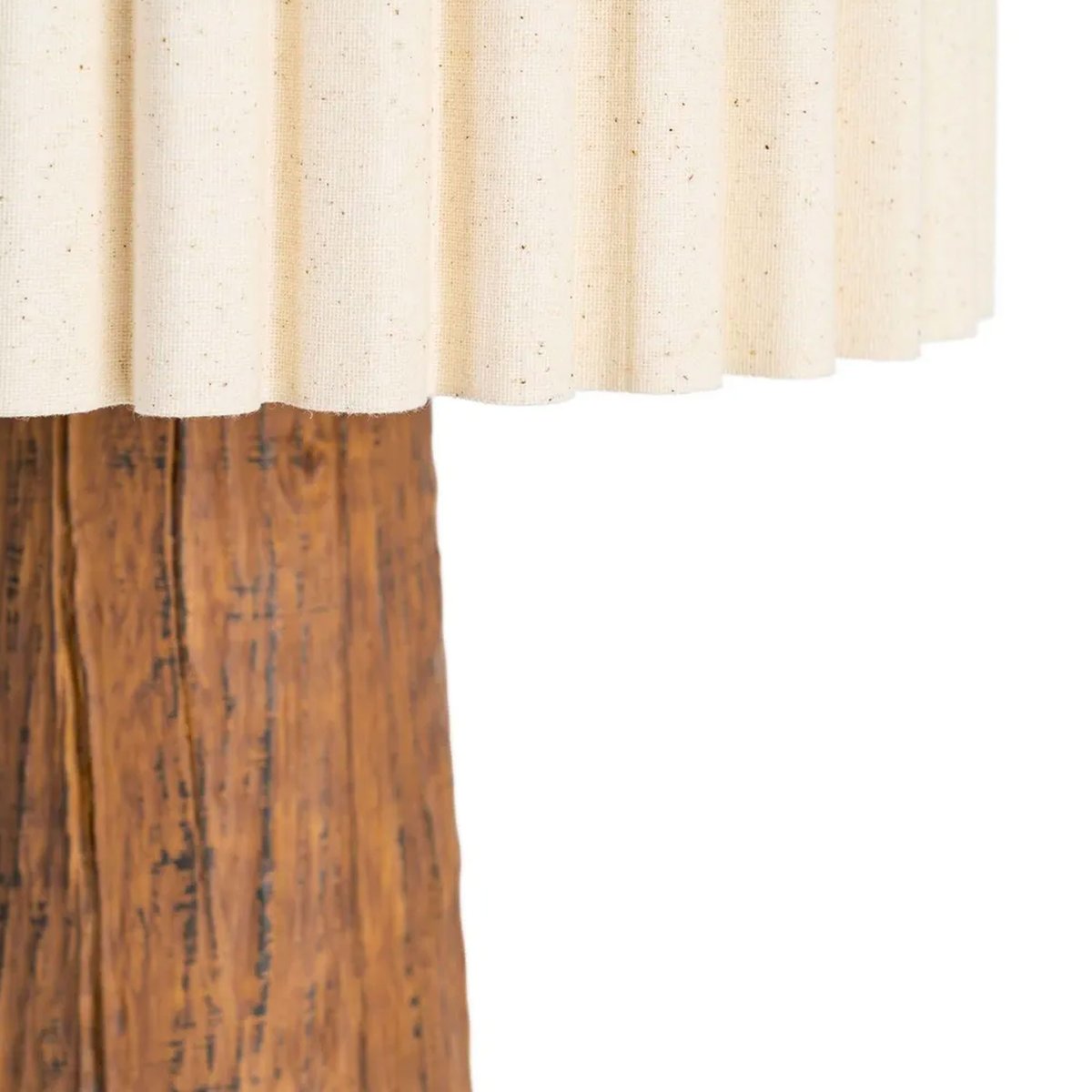 Lampe à poser résine marron et abat-jour beige 26x26x46.5cm marron, WADIGA