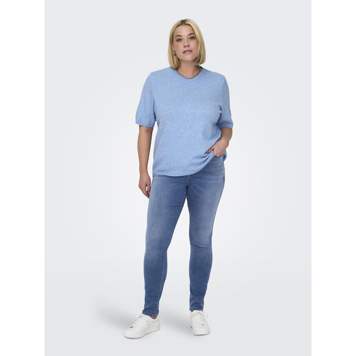 Jean Skinny light blue denim, ONLY CARMAKOMA