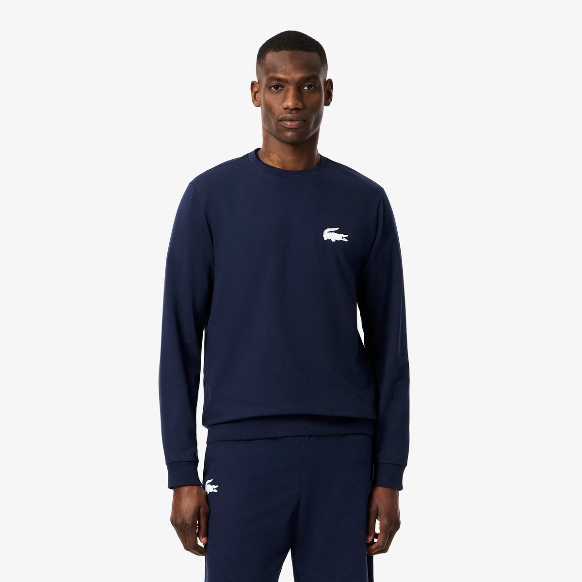 Sweatshirt d'intérieur en molleton bleu-525, LACOSTE