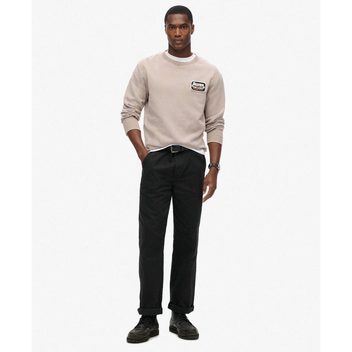 Sweat ras-du-cou ample Mechanic pierre de lune, SUPERDRY