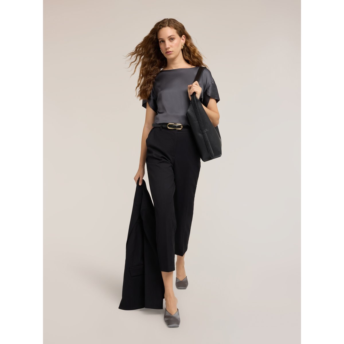 Pantalon coupe droite noir, MOTIVI