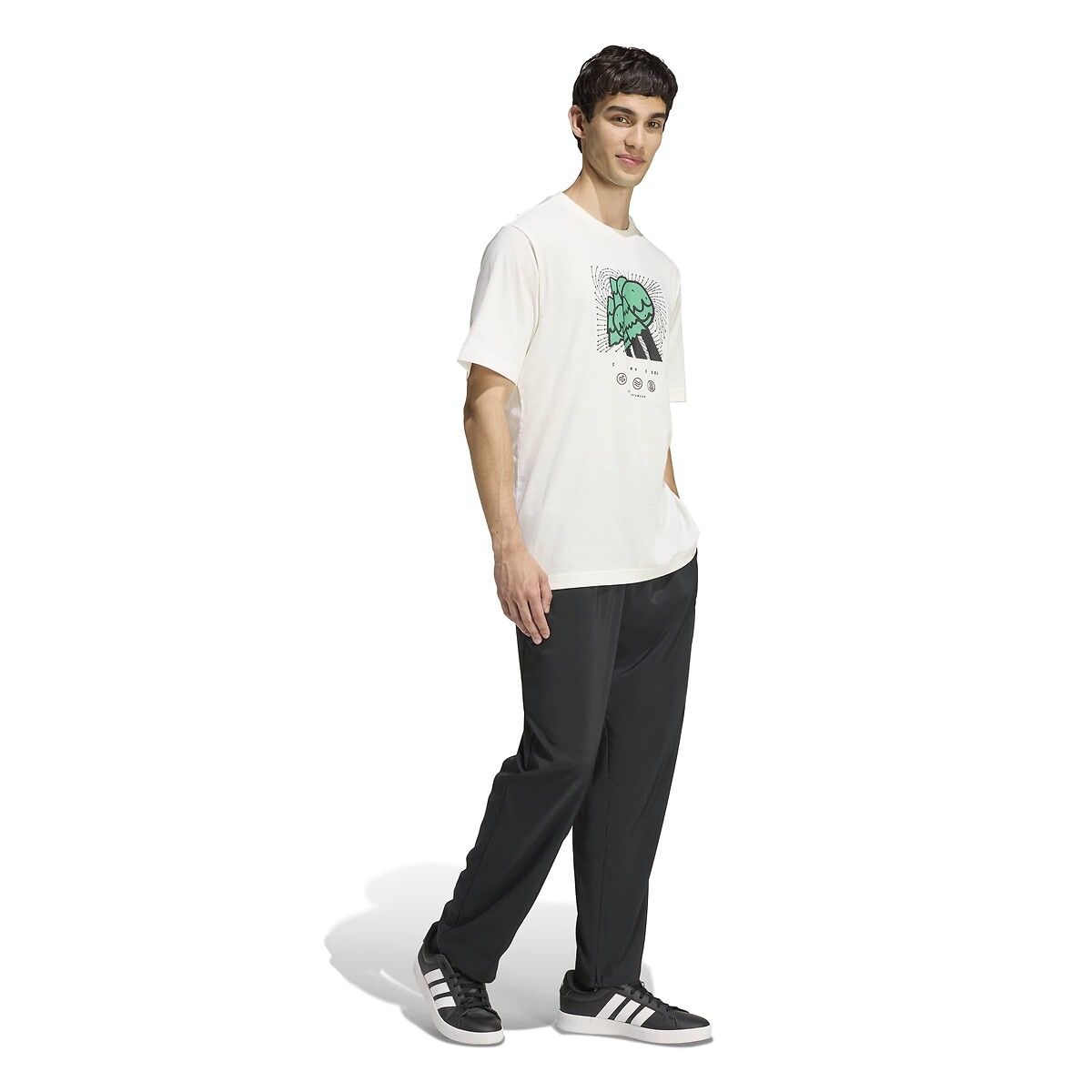 T-shirt met korte mouwen TIE-INS wit, ADIDAS SPORTSWEAR