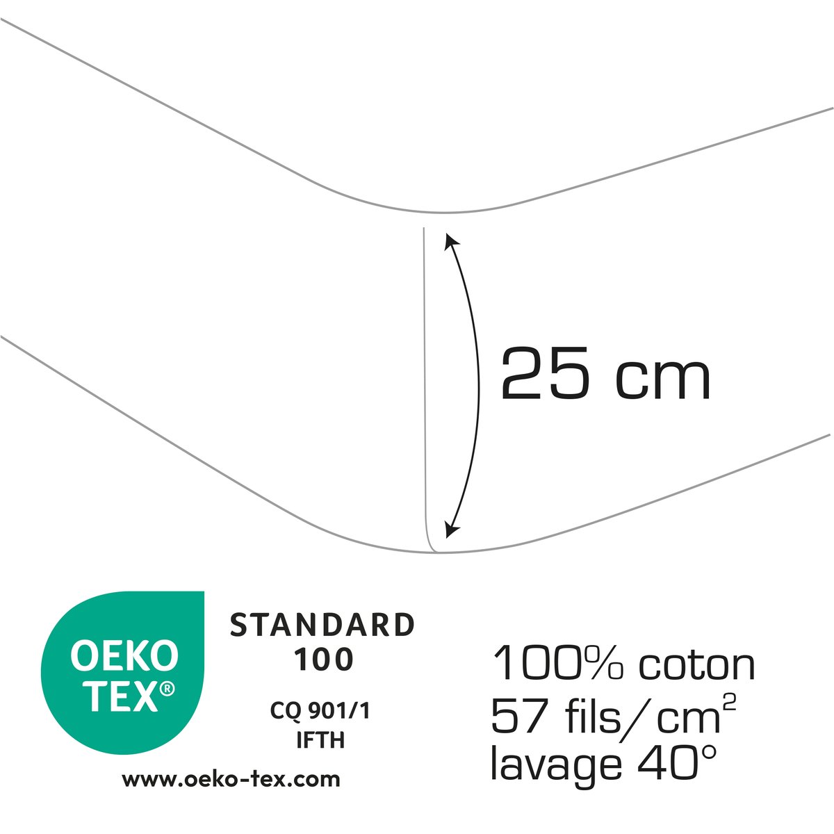 Drap-housse imprimé 100% coton, GARDEN blanc, GABBY ET LA MAISON MAGIQUE