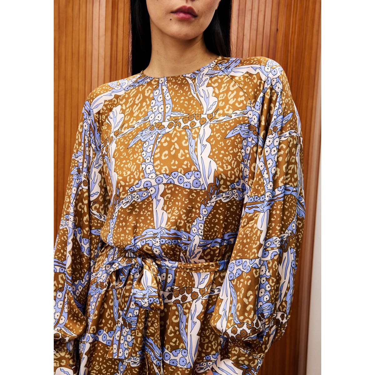 Robe DAUDET leo marron ocre, FRNCH