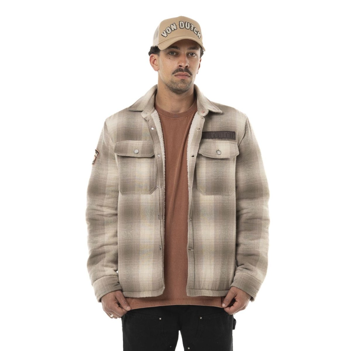 Veste coton HEAVEN beige/marron, VON DUTCH