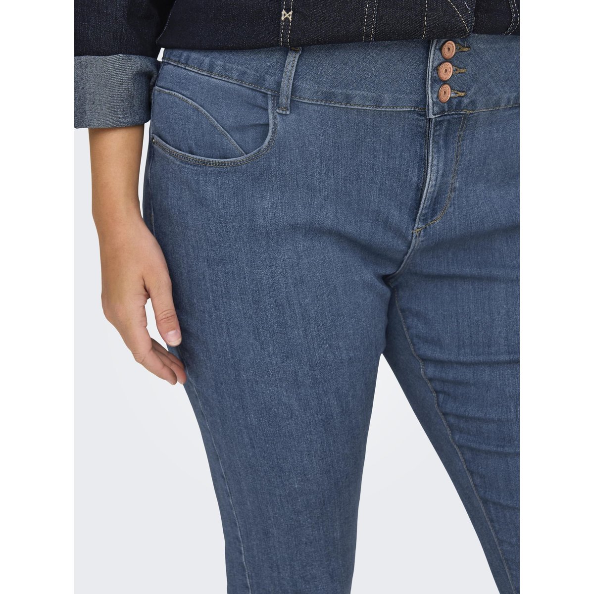 Jean Skinny medium blue denim, ONLY CARMAKOMA
