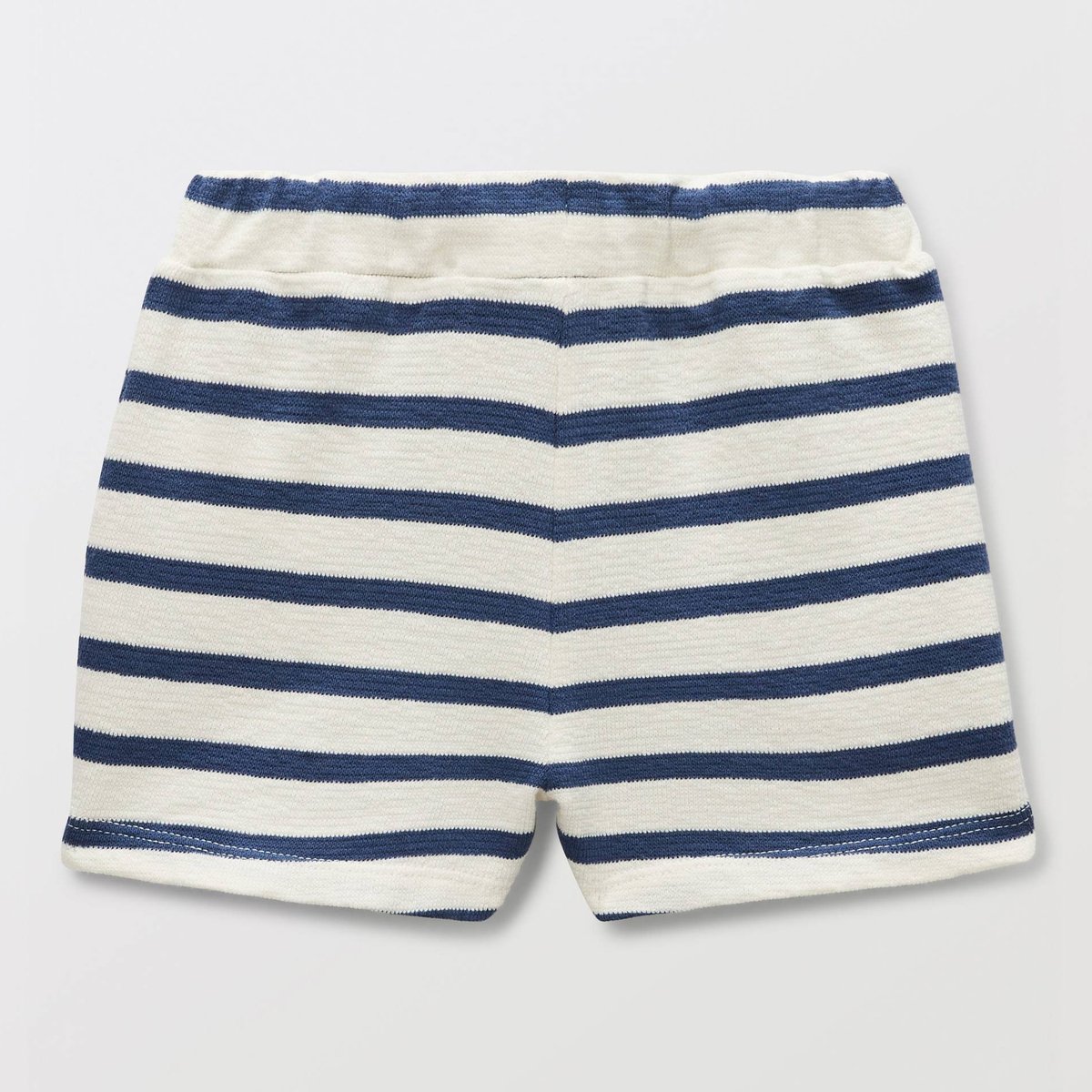Short en jersey rayé en coton BIO GOTS porcelaine, BOUT'CHOU