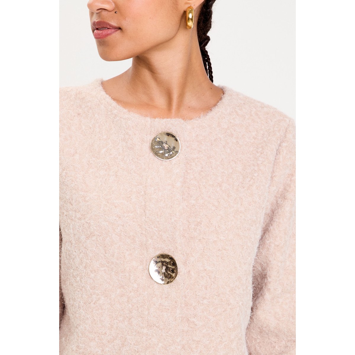 Veste effet polaire beige, CACHE CACHE
