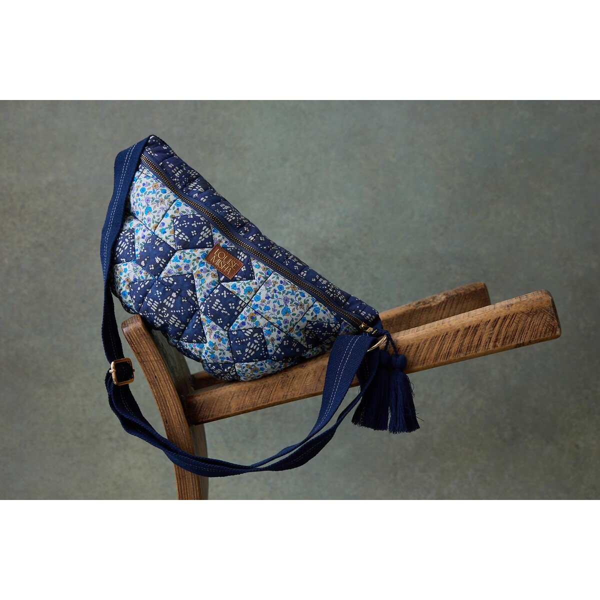 Gaby Printed Bum Bag blue print, LOUISE MISHA