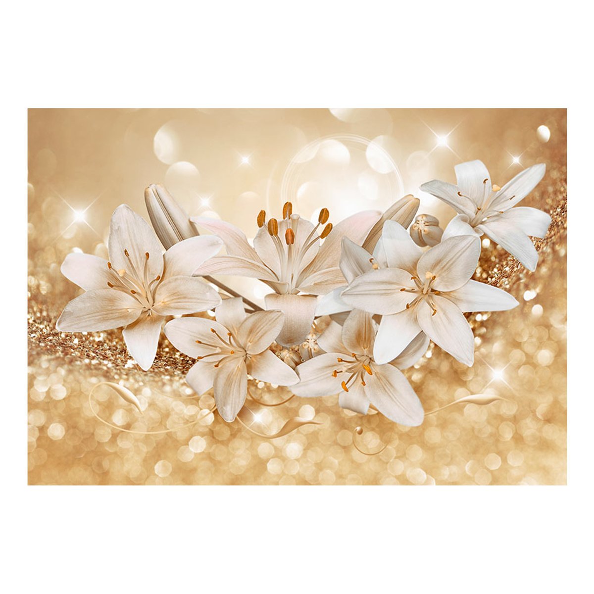 Papier peint intissé panoramique Fleurs Royal Entourage beige, EDEN