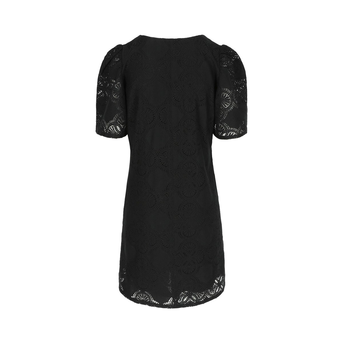 Robe courte en broderie anglaise noir, LOLALIZA
