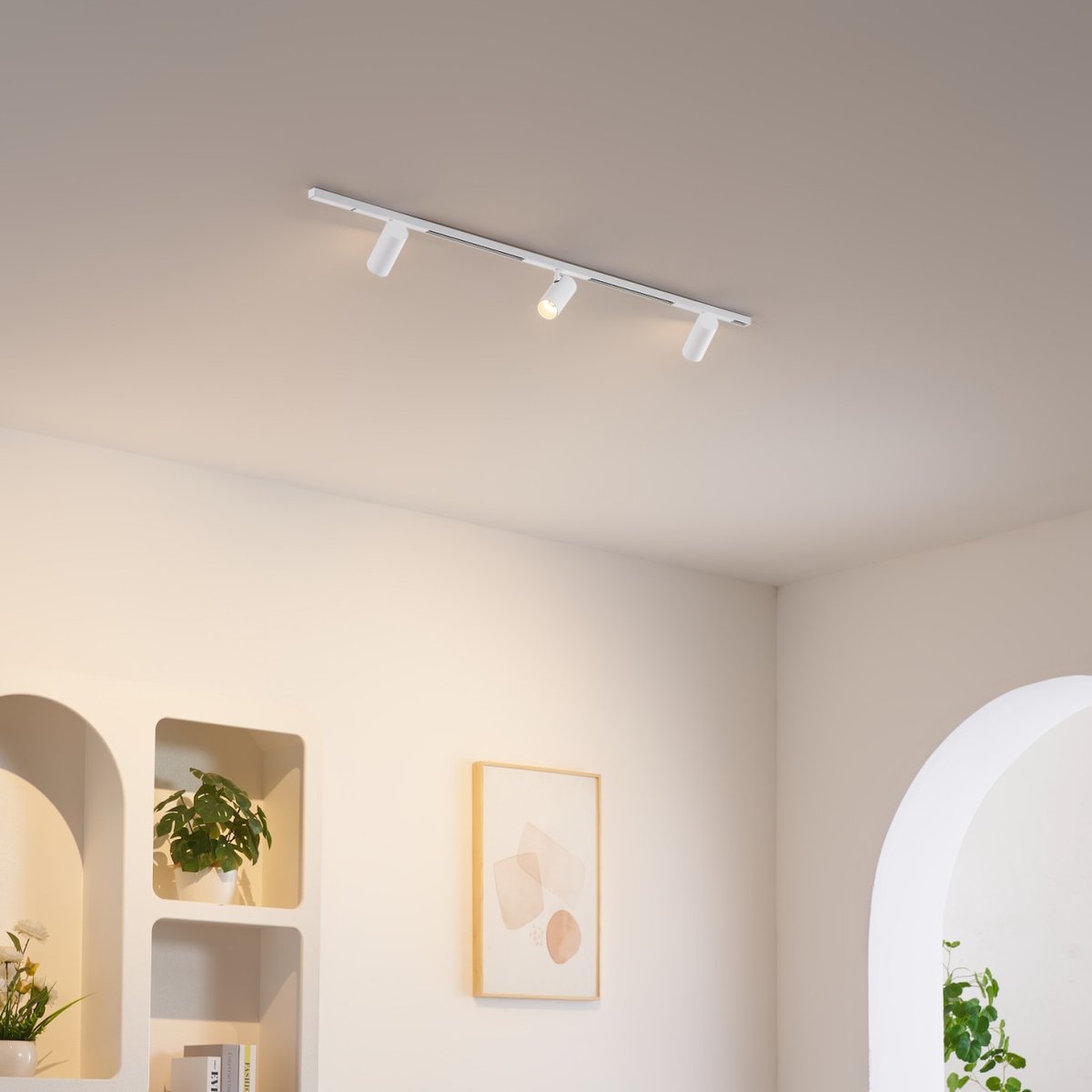 Kit rail 3 spots LED orientables - LYNE blanc, KOSILUM