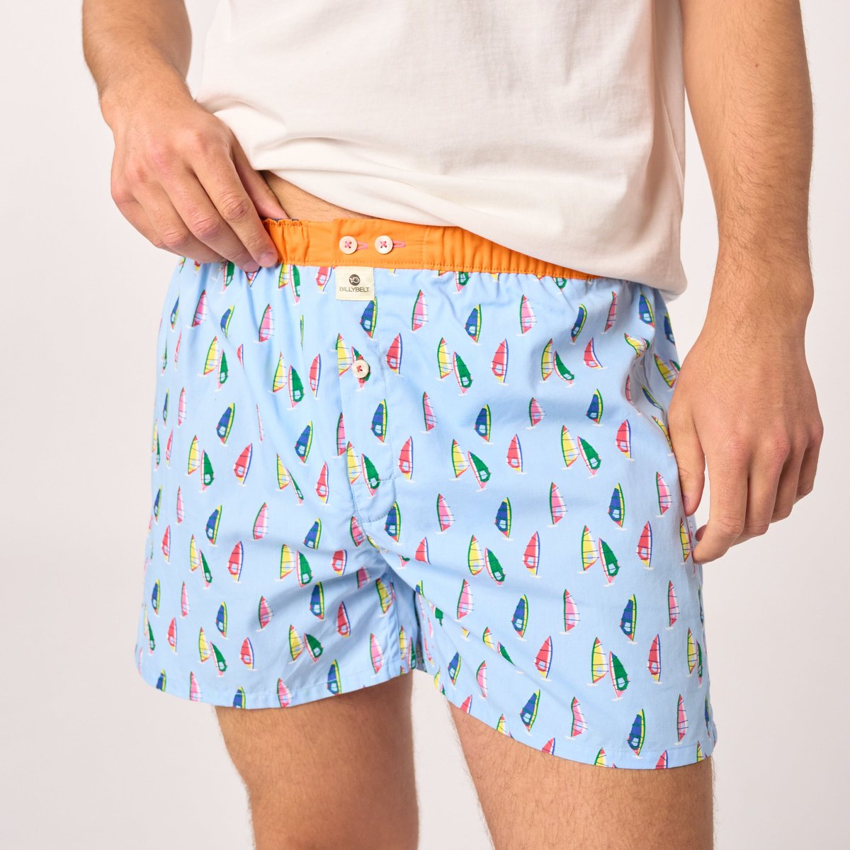 Caleçon en coton biologique FANTAISIE bleu, BILLYBELT